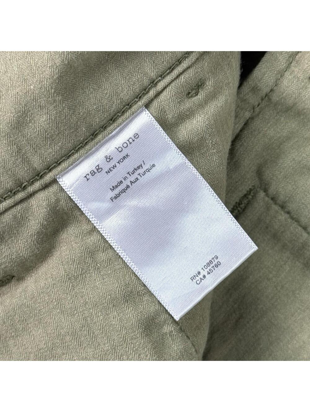 Rag and Bone Pants Men 31x30 Pale Army Green Fit 2 Stretch Twill Chino Preppy - Picture 10 of 12